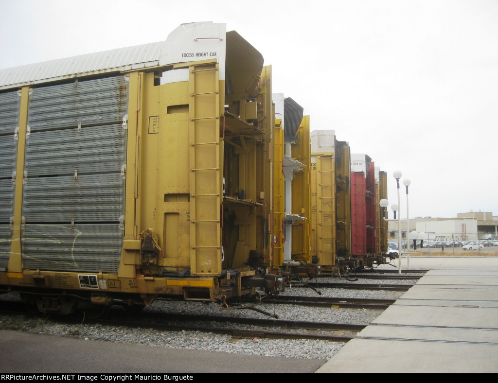 Autoracks with 2012 Ford Fusions just loaded at the Assembly plbnt