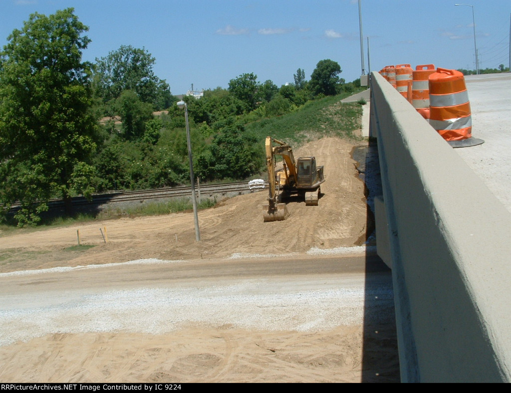 North Armstrong levee across tracks