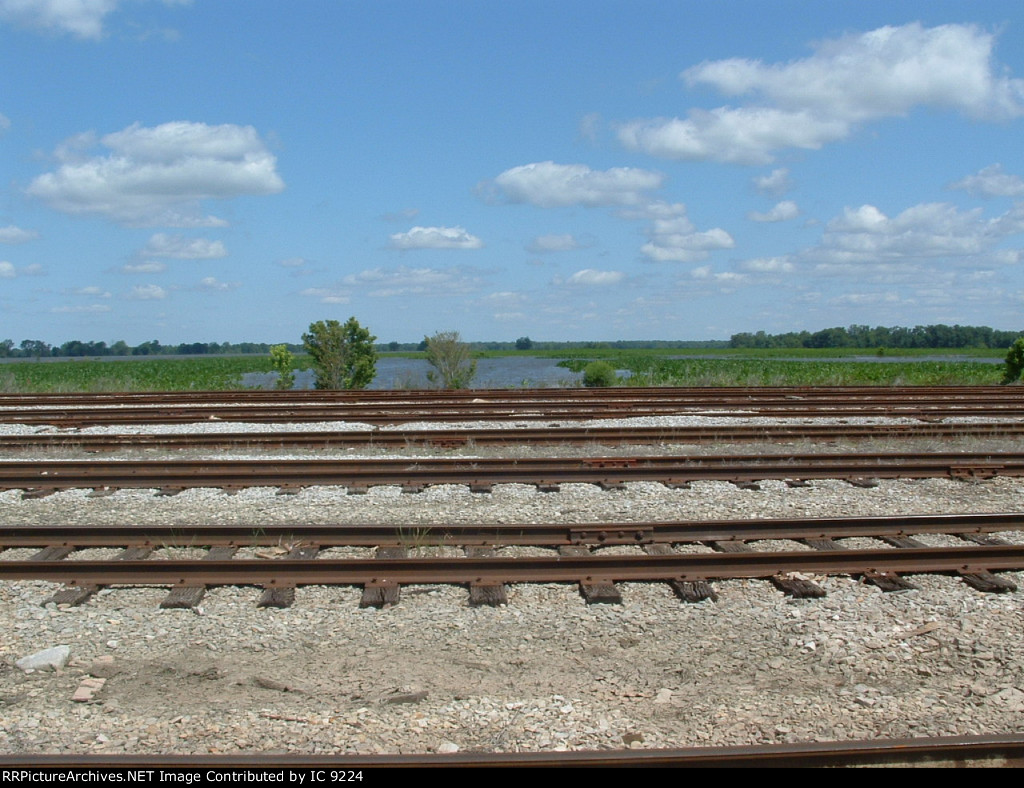 Water approaching Ballground yard