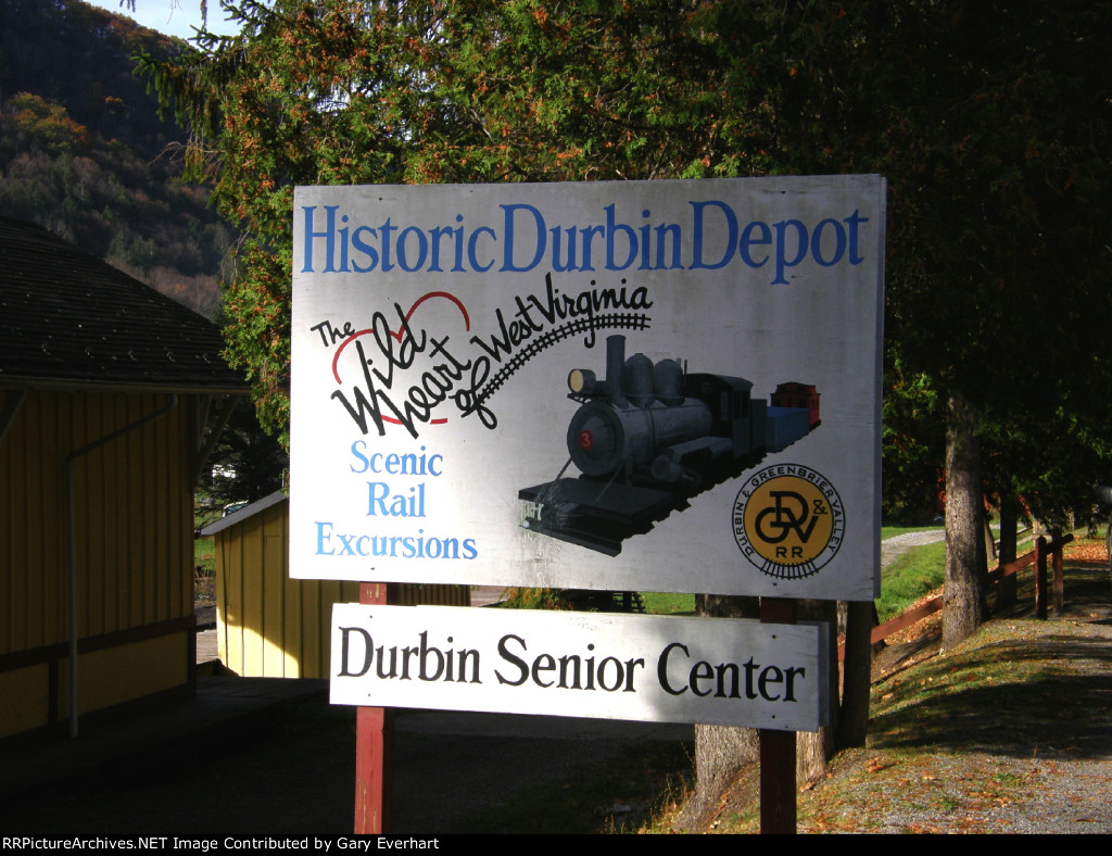 Durbin & Greenbrier Valley Railroad Sign