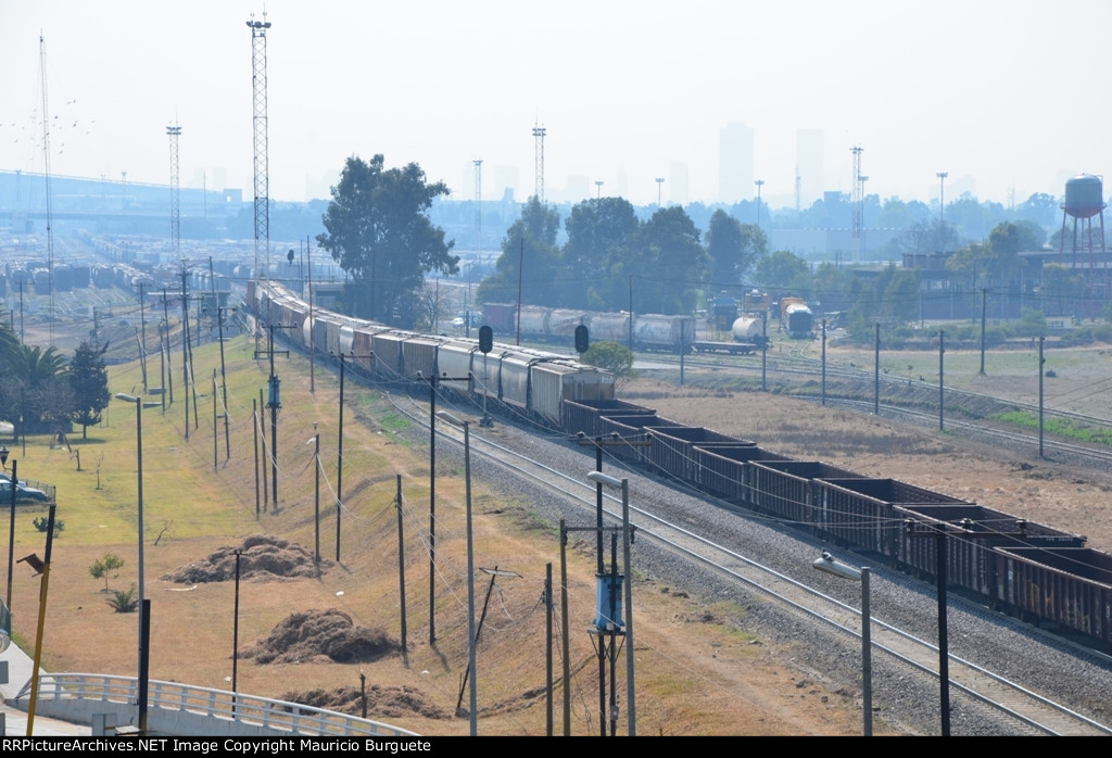 Train being pushed to the classification yard