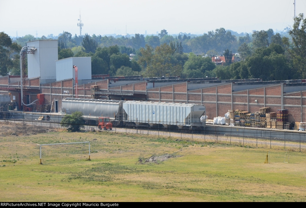 GACX & CITX covered hoppers being unloaded