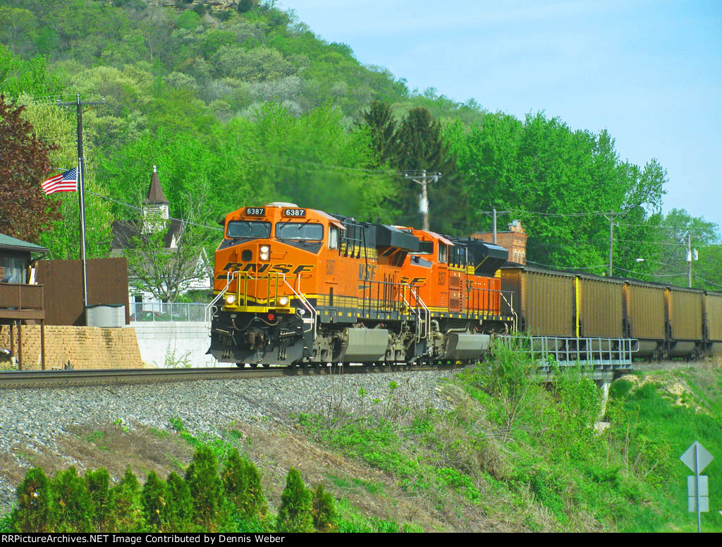 BNSF 6387, CP's   River  Sub.