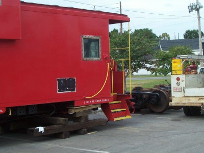 Another pic of caboose and trucks at Selma 