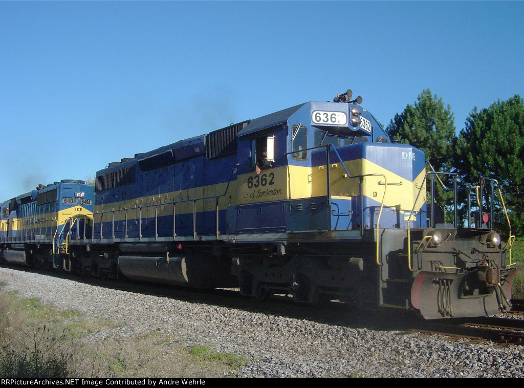 DME 6362 "City of Lamberton" also ex-MILW leads 277 into the evening sun