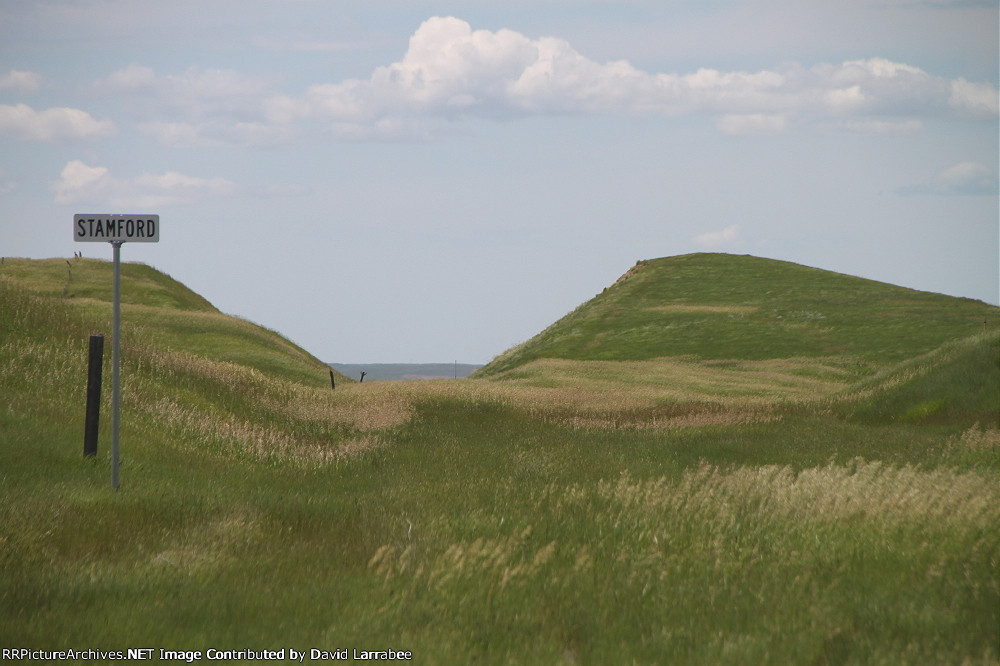 Looking west through the yard