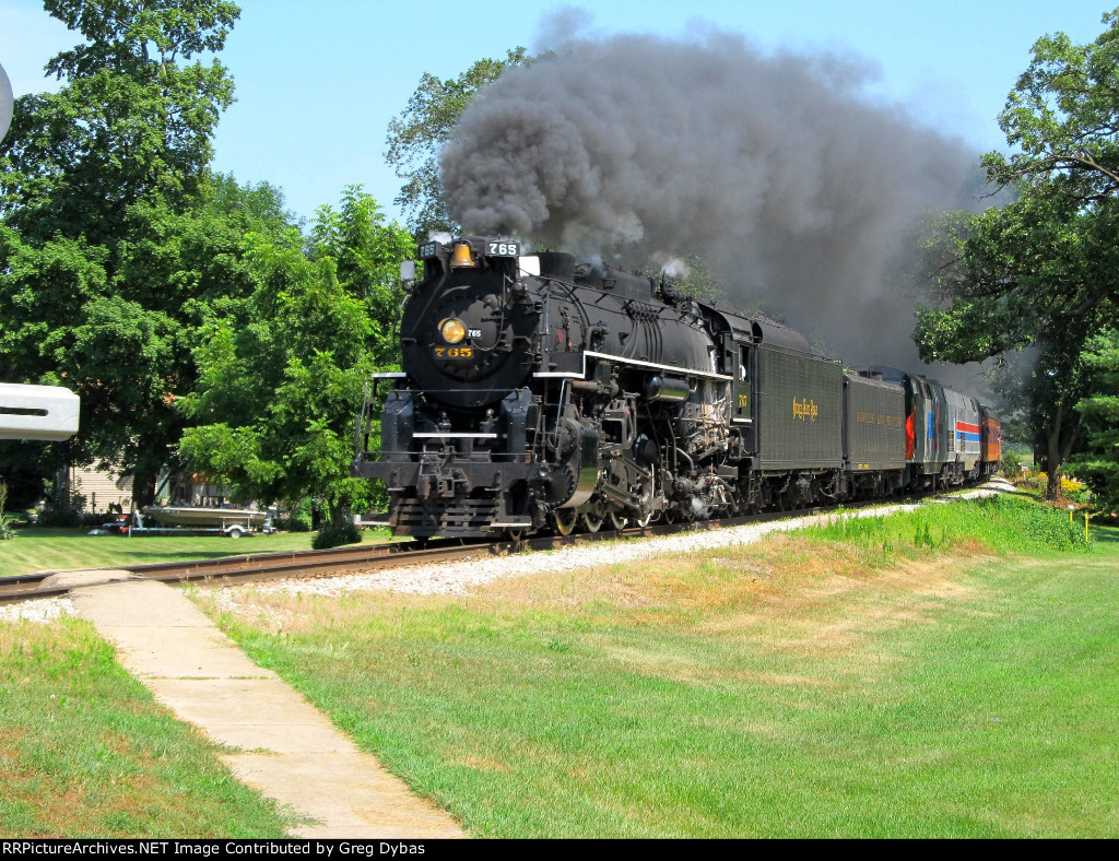 Nickel Plate Road # 765 Flying Through Tiskilwa