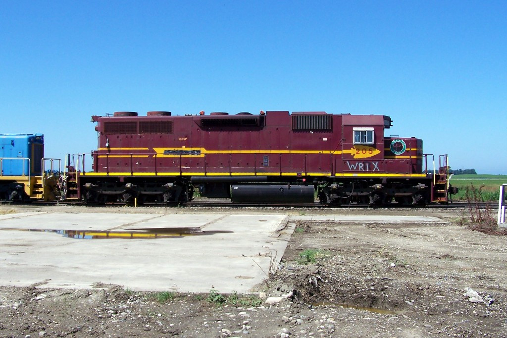Ex-Duluth Missabe and Iron Range engine 205 is now an elevator mule 
