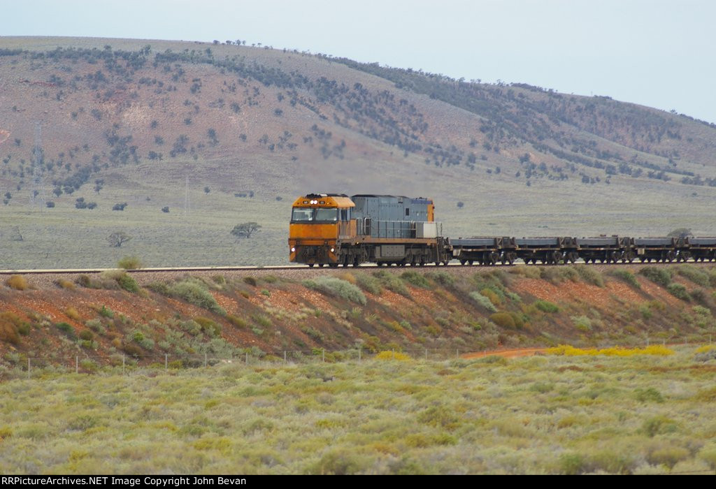 Transporting steel railway tracks