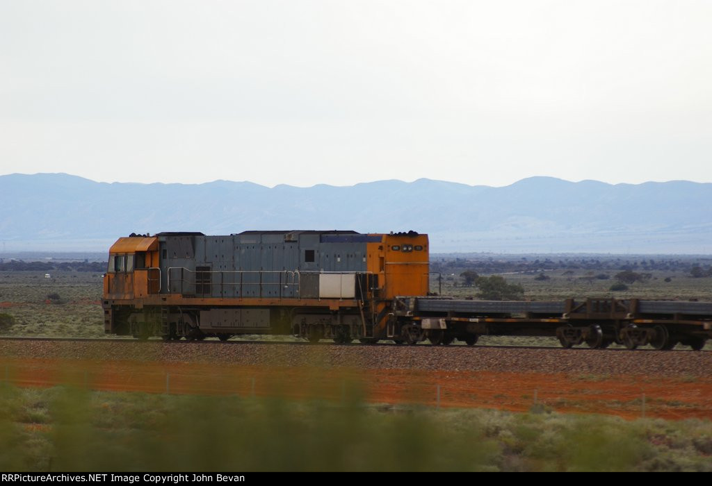 Transporting steel railway tracks