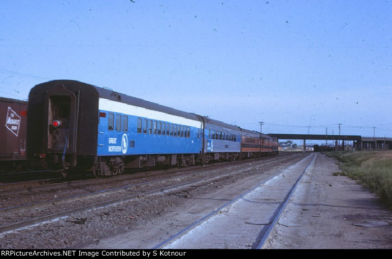 The Great Northern "Gopher" entering the short Northtown yard in 1969 in Mpls, MN in Fridley.