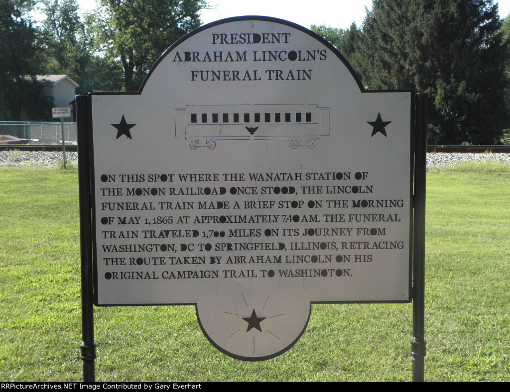 Abraham Lincoln Funeral Train Memorial Plaque