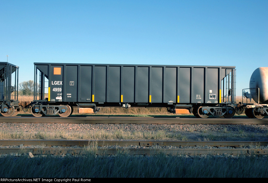 LGEX 4959, Ballast Hopper, NEW on the BNSF