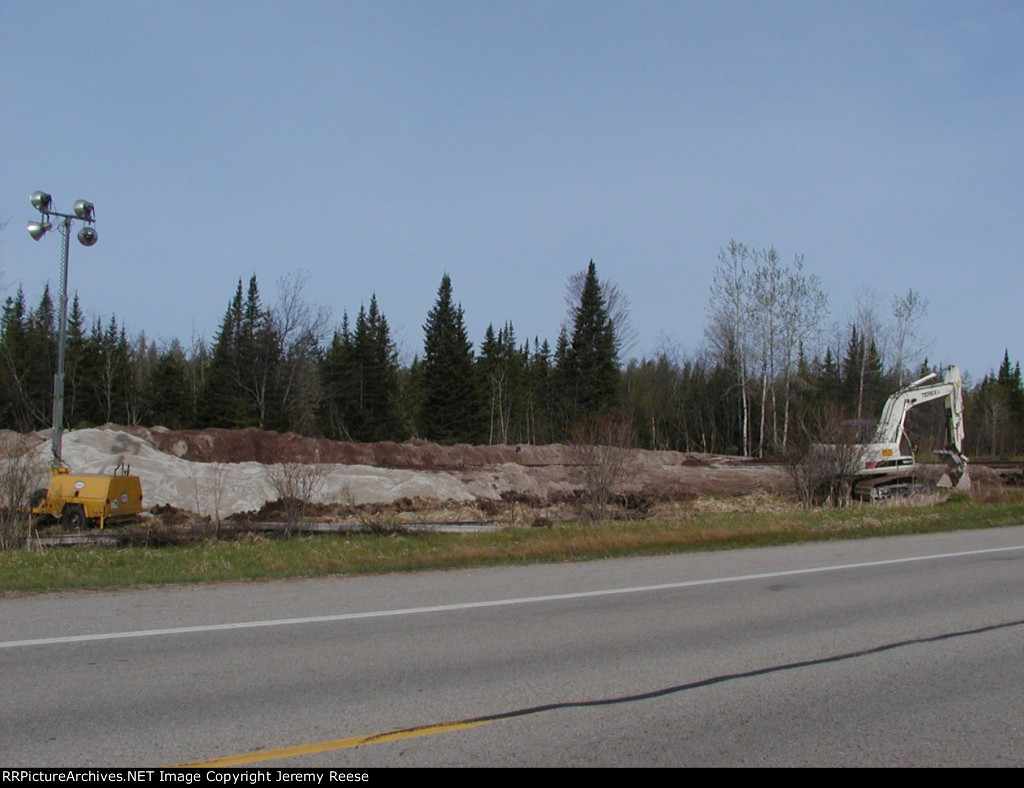 Limestone from derailed cars