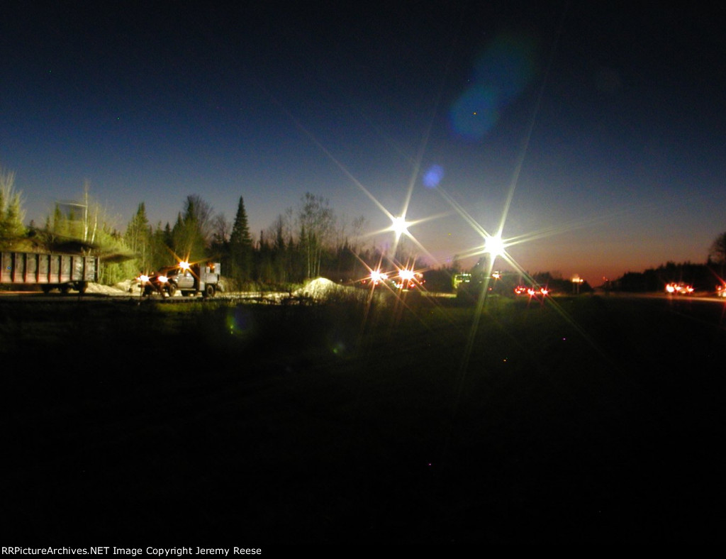 Crane on gon was moving on left