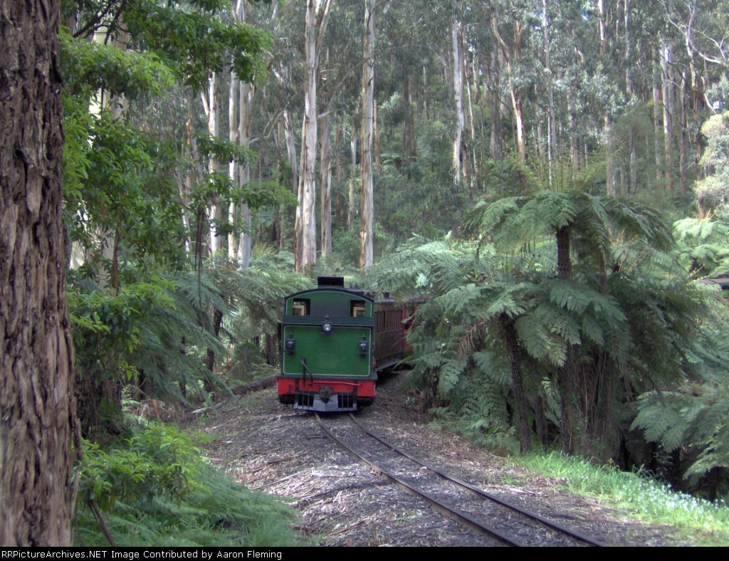 6A running cab forward on the up train to Belgrave