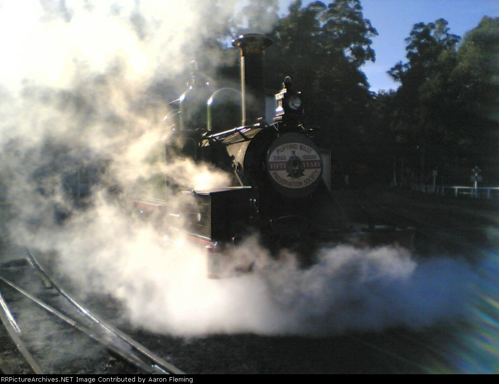 7A's steam catching the early morning sunlight