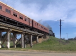 K 160 crossing the bridge leaving Castlemaine