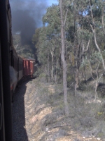 K 160 getting a run up for the hill just out of Maldon on the down train