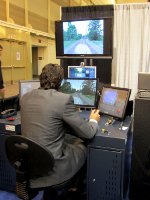 Qrain simulator being demonstrated