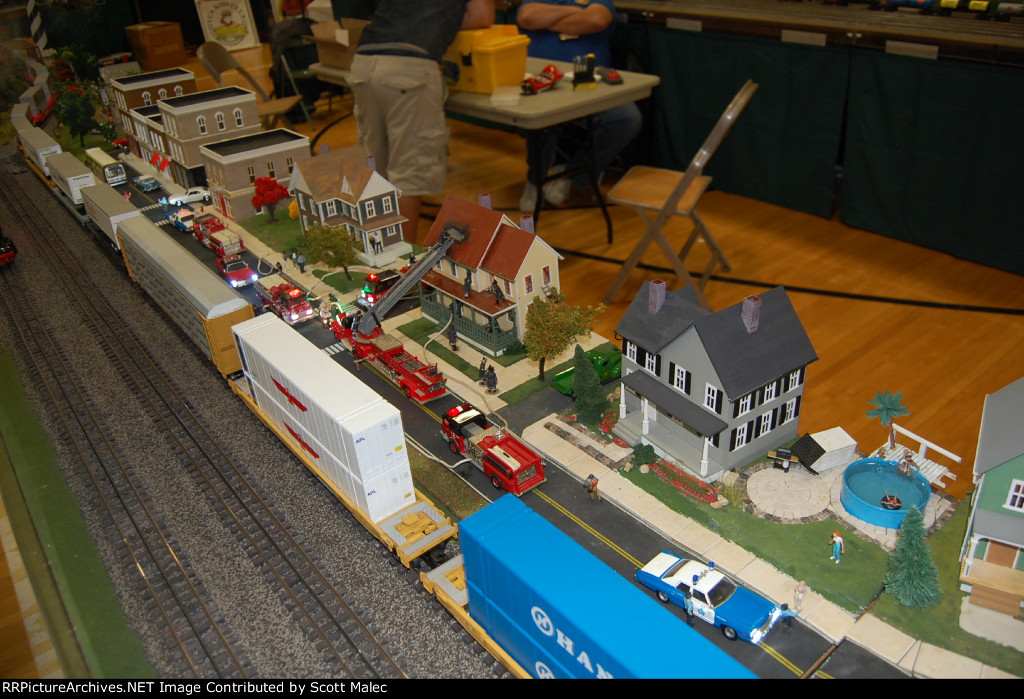 Lionel House on Fire