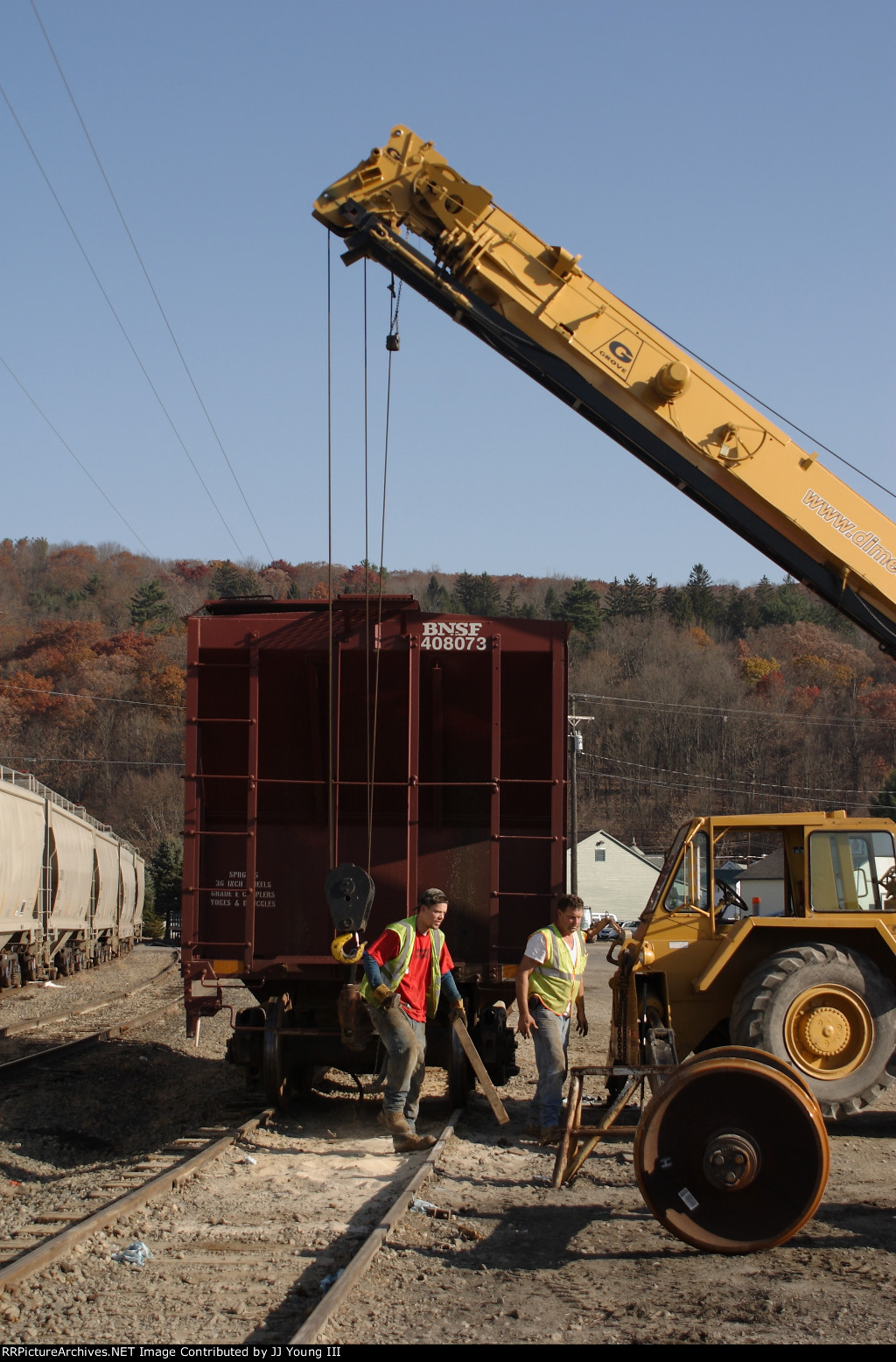 readying the car for a lift