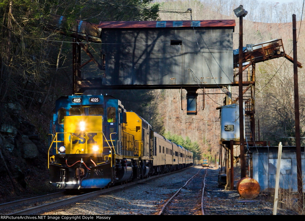 Passing under the old tipple 