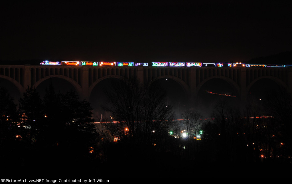 CP Holiday Train at night