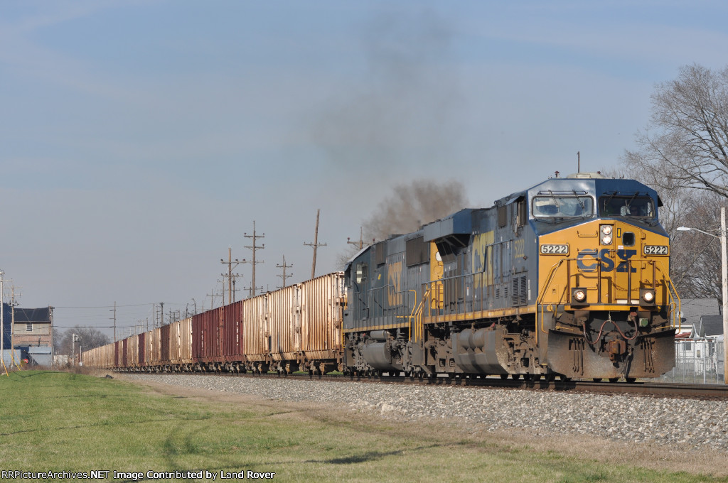 CSXT 5222 On A Rock Train WO 32 - 12