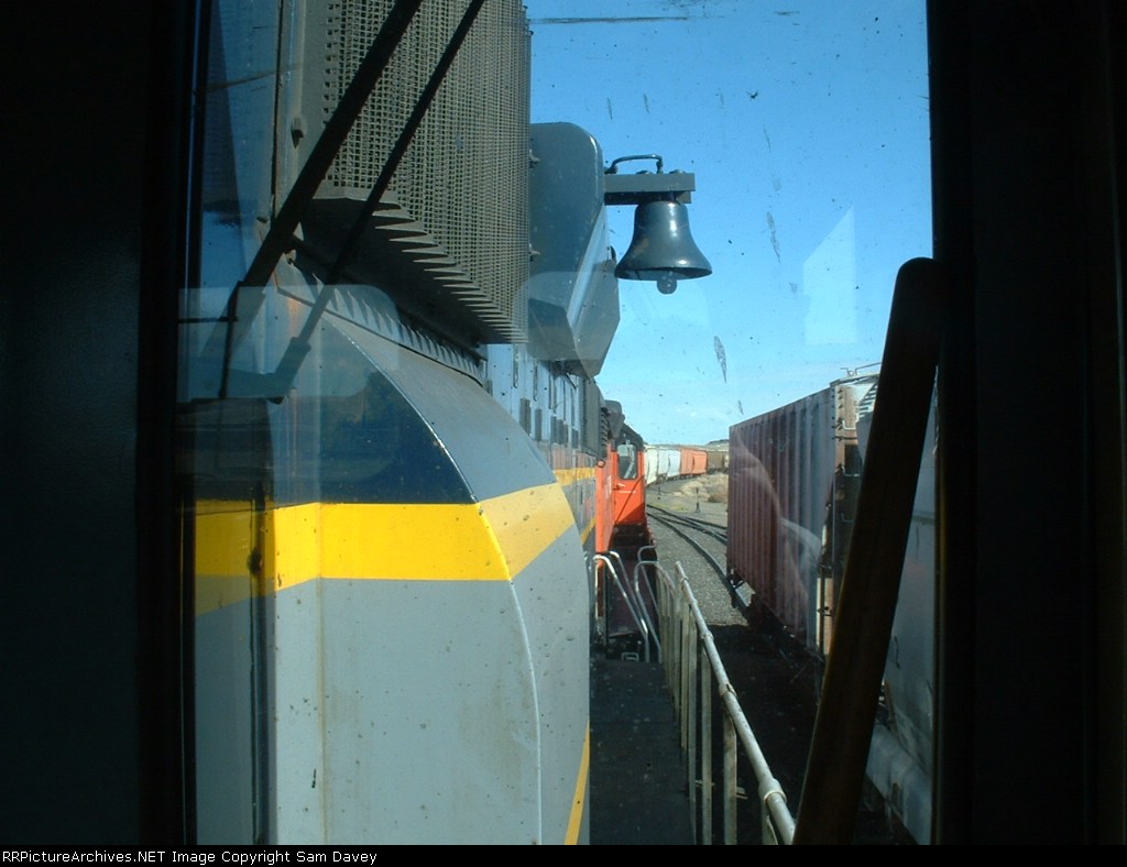 now in the BAR unit running around our old train with our new train