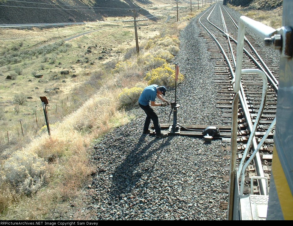 Kent throwing the switch 