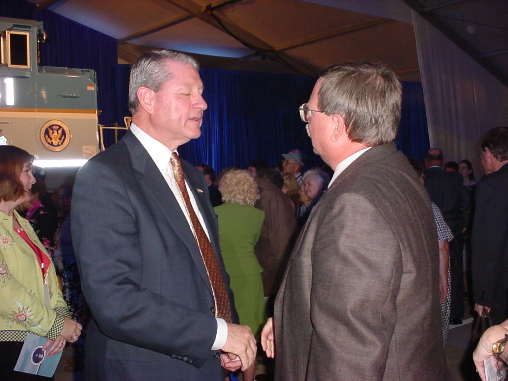 Dick Davidson UP CEO on left meets Bulletbob