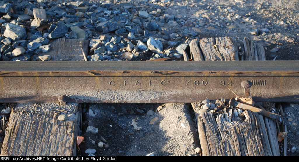 70 LBS C. F. &. I.  Co 1894,                                             South siding