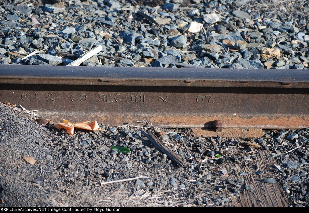 90 LBS C. F. &. I CO. 1907,                                               North Yard