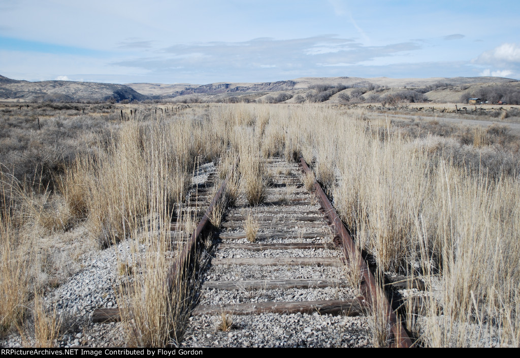 Inactive track west of Celatom with 75 LB rail.