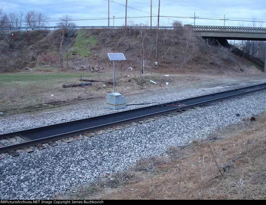 Solar-powered lubrication system at the Rice Avenue bridge.