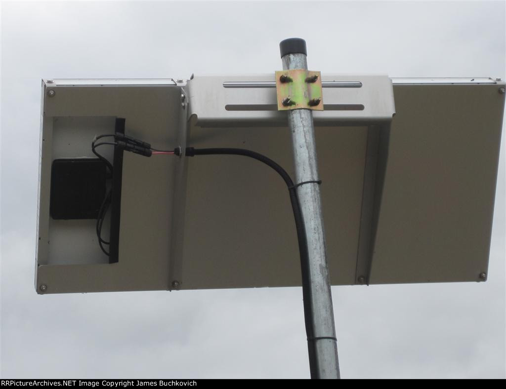 Underside of the solar panel.