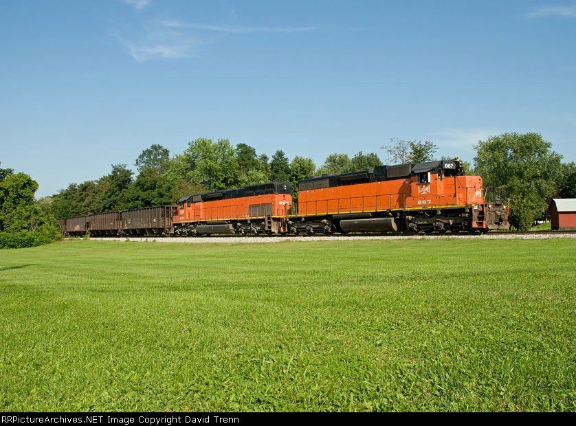 B&LE 867 & 907 are near Rt 18 in Albion