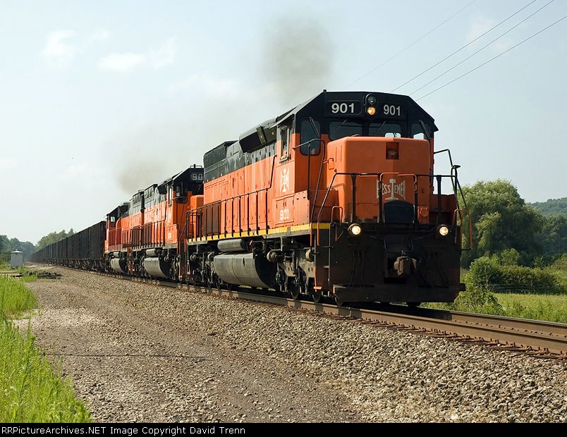 B&LE 901 begins its' Northward journey as it departs "Karen"