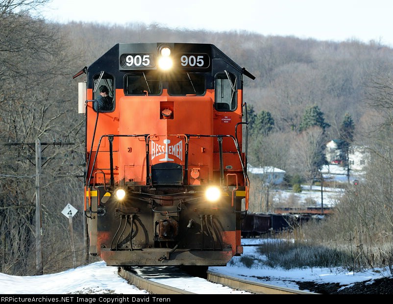 B&LE 905 at MP 4 on the low line just south of XN