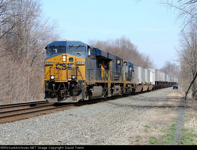 Westbound CSX Q109 is at MP 106.4 on track number two