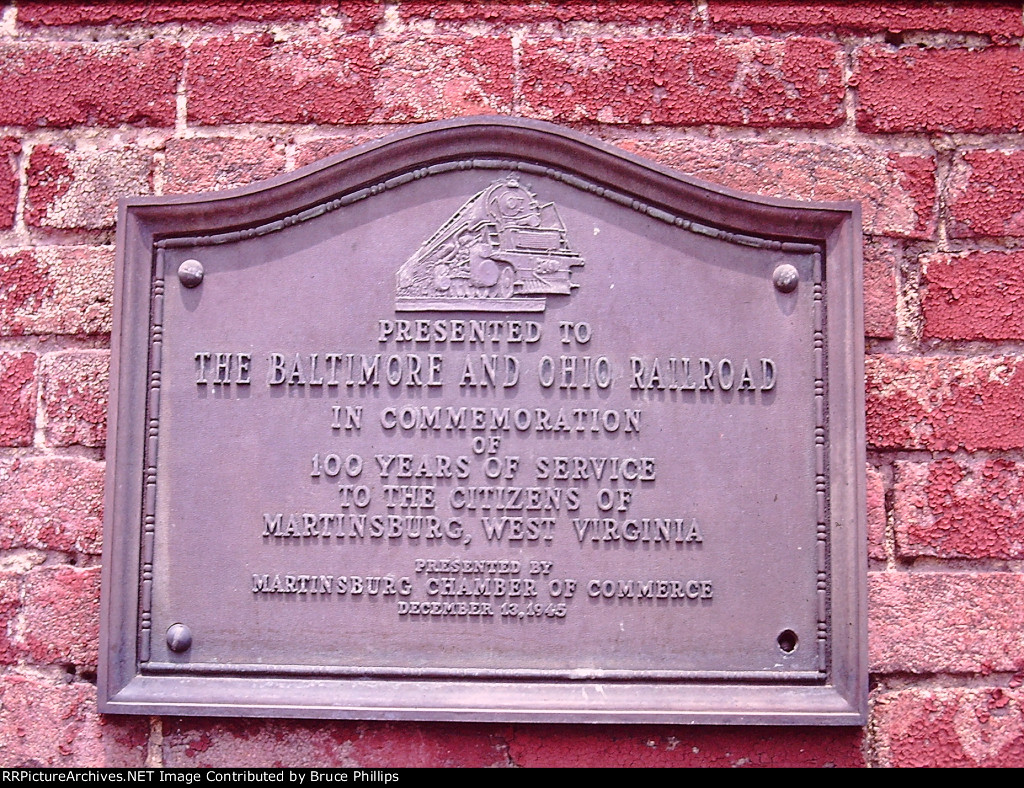 Sign for B&O station - Martknsburg West Virginia - 1980