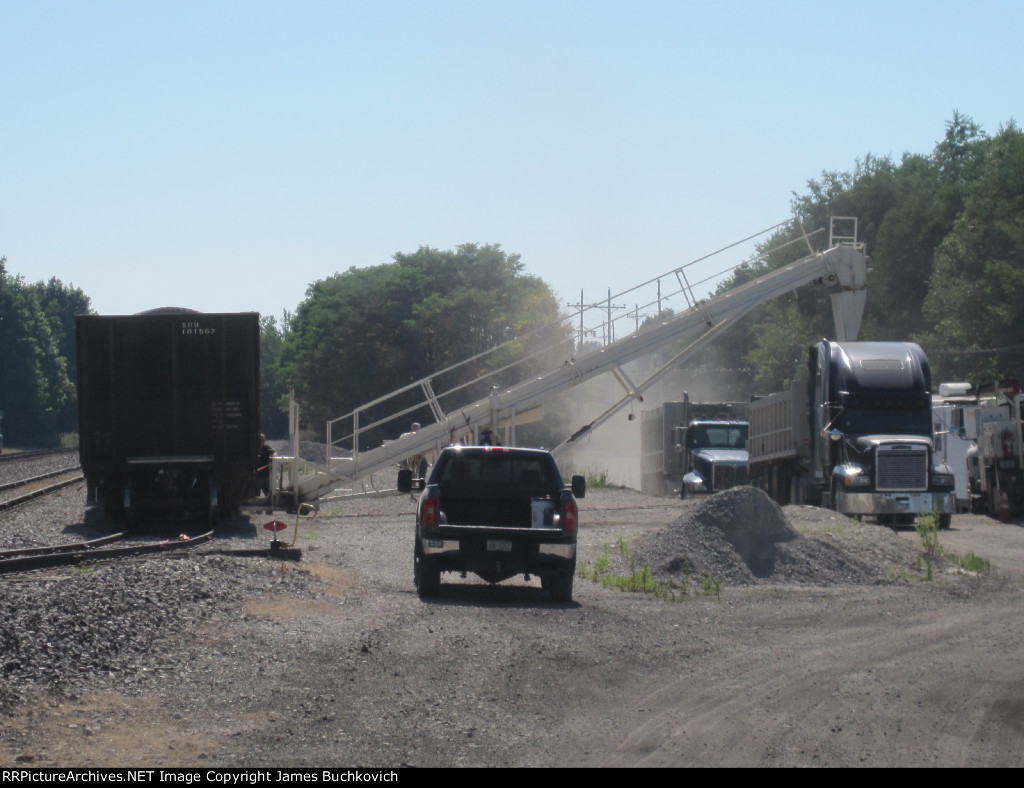 Loading Stone From Hopper to Truck