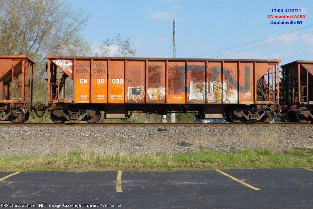 A490 head end had 39 loads of rock and ballast Tuesday