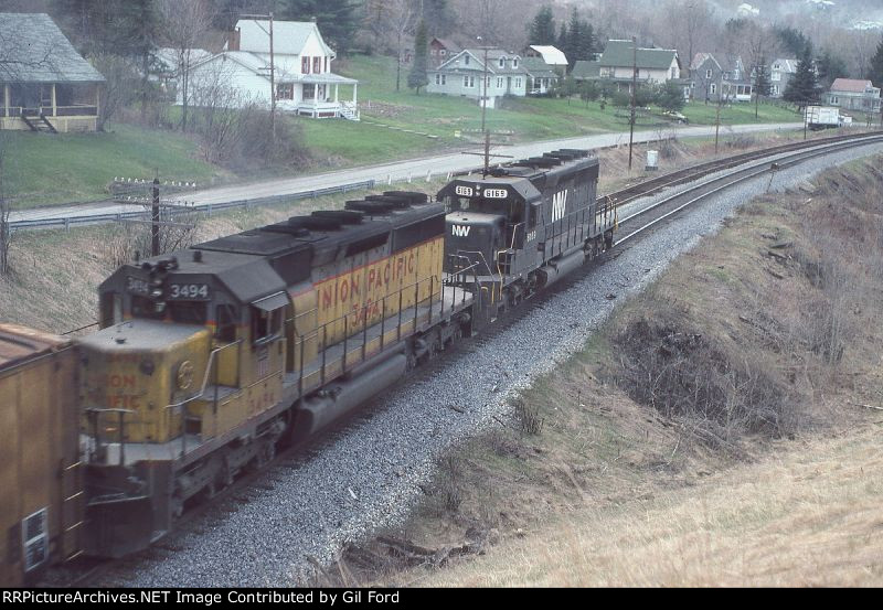 UP 3494-N&W 6169