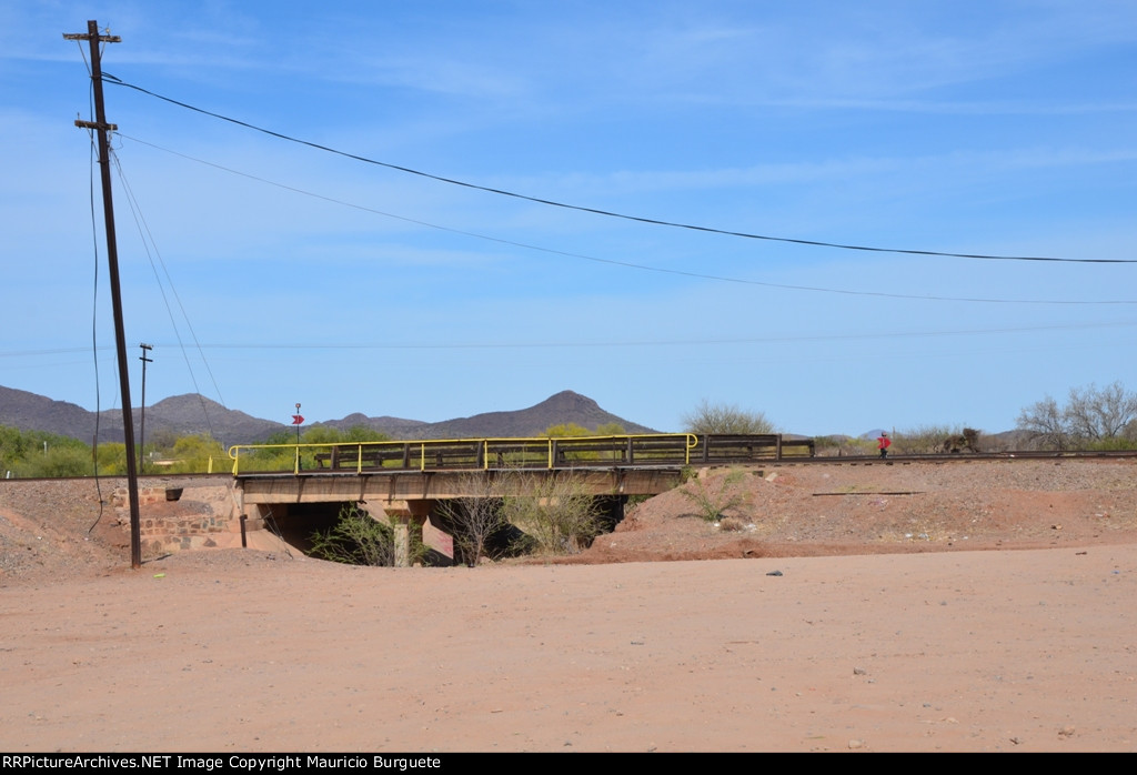 Bridge to yard and repair shops at Benjamin Hill