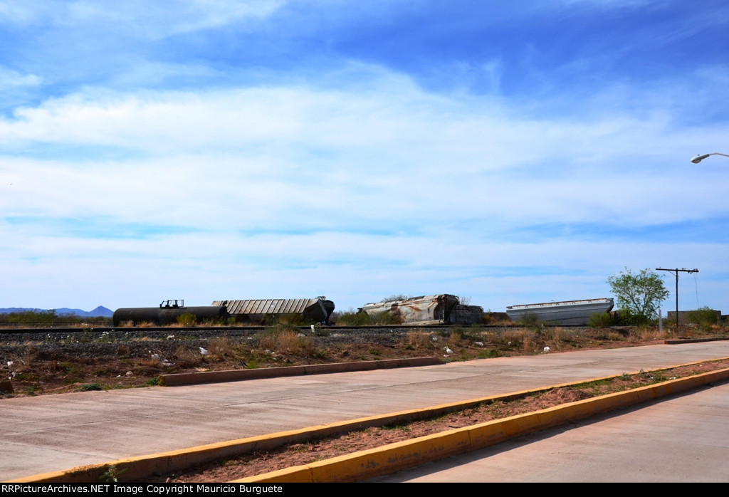 Rail cars cementery in Benjamin Hill