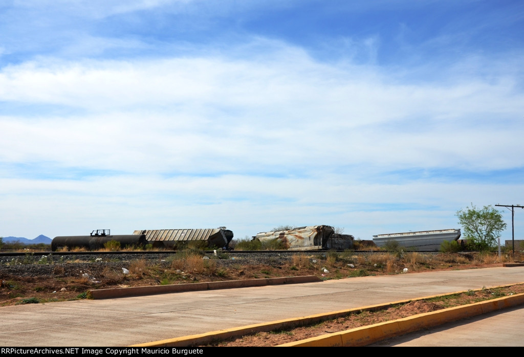 Rail cars cementery in Benjamin Hill