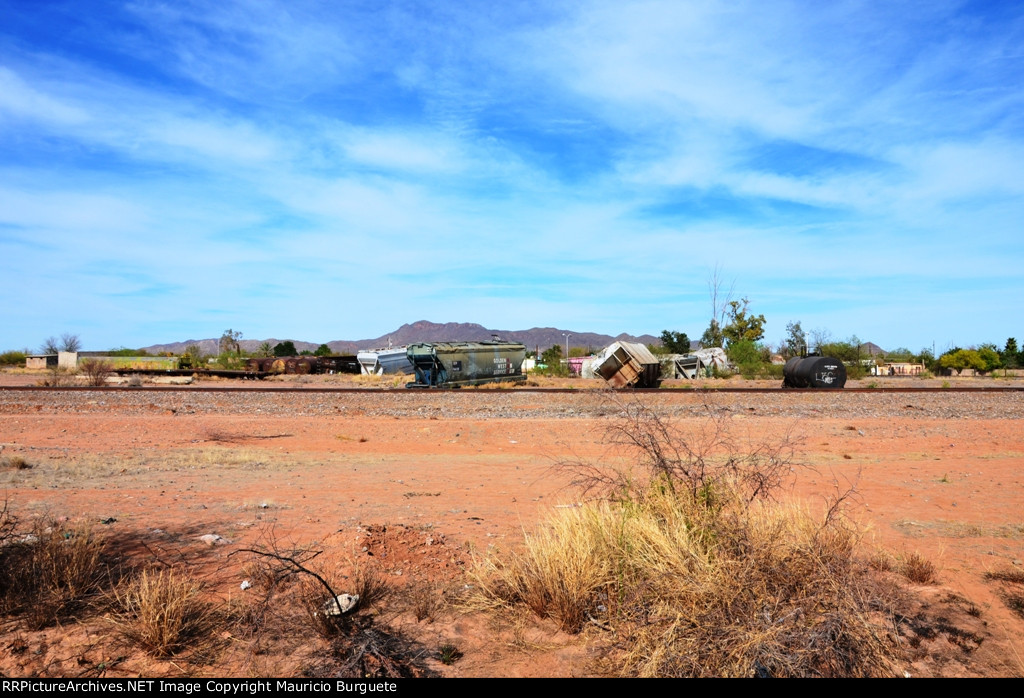 Rail cars cementery in Benjamin Hill