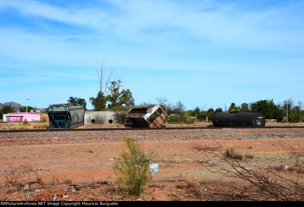 Rail cars cementery in Benjamin Hill